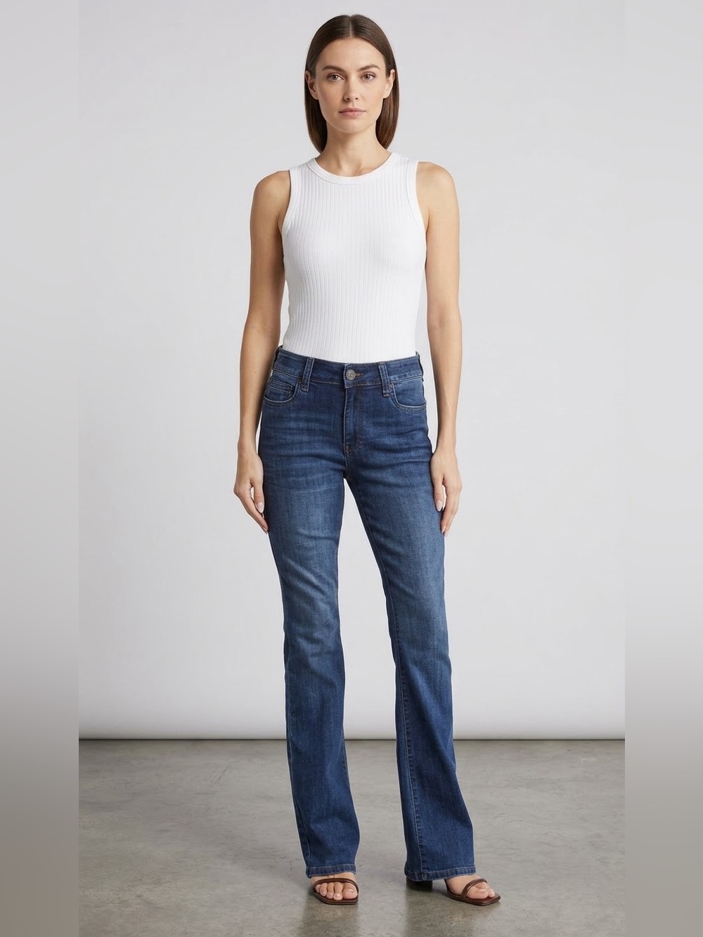 NEW KUT from the Kloth Nicole High Rise Boot Cut Jeans Sz 4 in WATSONIA